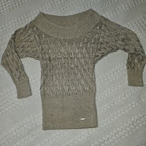 Guess sparkly crochet sweater sz medium